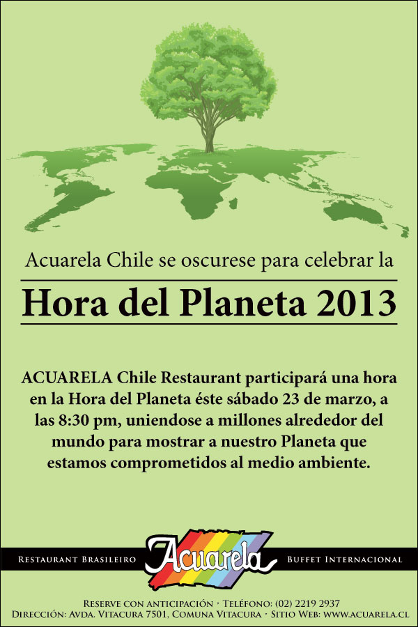 Hora del Planeta 2013 en Acuarela