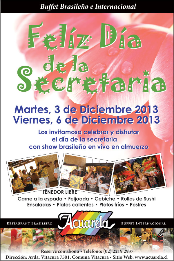 Día de la Secretaria en Acuarela