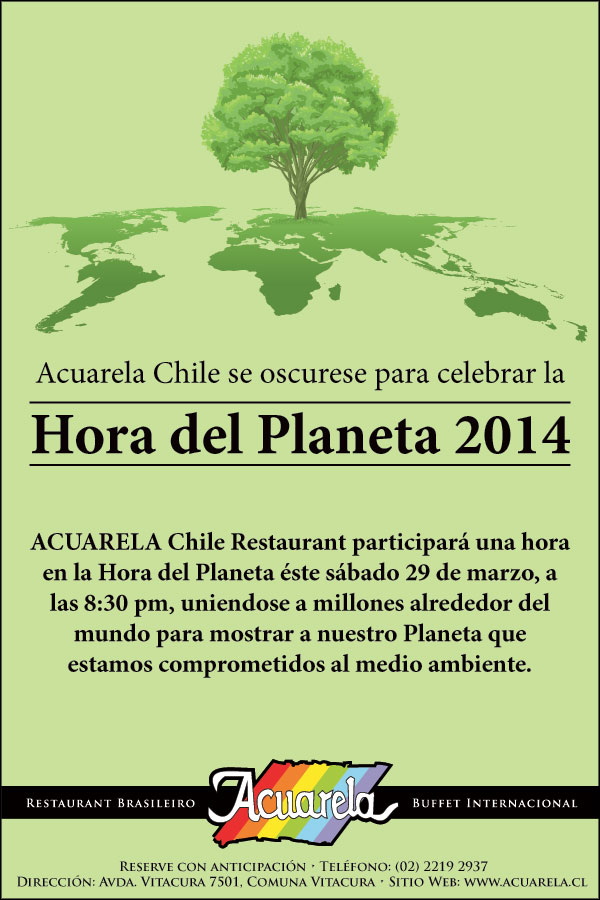 Hora del Planeta 2014 en Acuarela