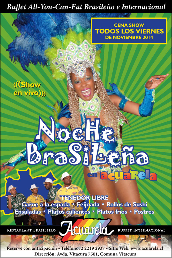 Show Noite Brasileira en Acuarela - Noviembre 2014